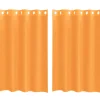 VIDAXL - Rideaux en voile avec œillets 2 pcs orange 140x175 cm