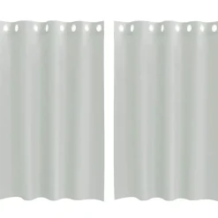 VIDAXL - Rideaux en voile avec œillets 2 pcs gris clair 140x175 cm
