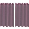 VIDAXL - Rideaux en voile avec œillets 2 pcs violet 140x175 cm