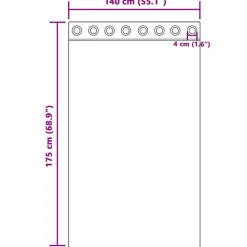 VIDAXL - Rideaux en voile avec œillets 2 pcs violet 140x175 cm