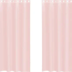 VIDAXL - Rideaux en voile avec œillets 2 pcs rose clair 140x245 cm
