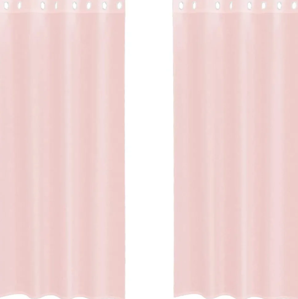 VIDAXL - Rideaux en voile avec œillets 2 pcs rose clair 140x245 cm
