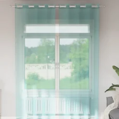 VIDAXL - Rideaux en voile avec œillets 2 pcs turquoise