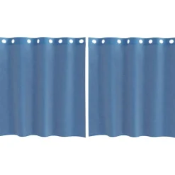 VIDAXL - Rideaux en voile avec œillets 2 pcs bleu royal