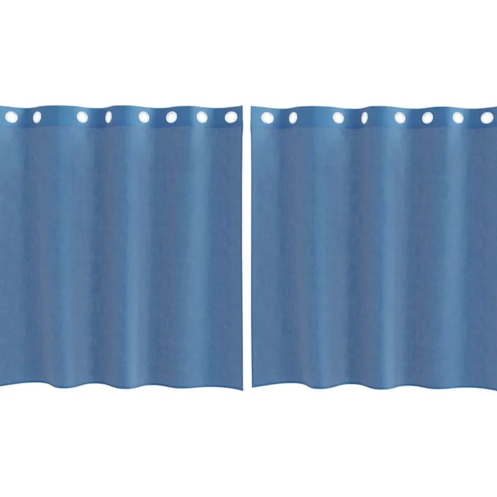 VIDAXL - Rideaux en voile avec œillets 2 pcs bleu royal