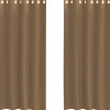 VIDAXL - Rideaux en voile avec œillets 2 pcs marron clair
