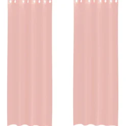 VIDAXL - Rideaux en voile avec œillets 2 pcs rose 140x260 cm