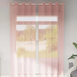 VIDAXL - Rideaux en voile avec œillets 2 pcs rose 140x260 cm