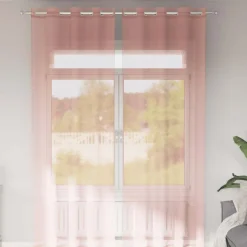 VIDAXL - Rideaux en voile avec œillets 2 pcs rose 140 x 300 cm