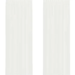 VIDAXL - Rideaux en voile avec passe-tringles 2 pcs blanc