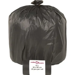 VIDAXL - Sacs poubelles 250 pcs noir 35 l