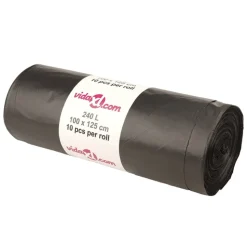 VIDAXL - Sacs poubelles 150 pcs noir 240 l