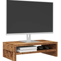 VIDAXL - Support de moniteur vieux bois 42 x 24 x 13cm bois d'ingénierie
