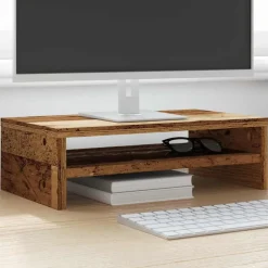 VIDAXL - Support de moniteur vieux bois 42 x 24 x 13cm bois d'ingénierie