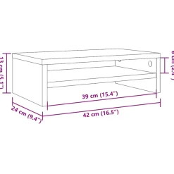 VIDAXL - Support de moniteur vieux bois 42 x 24 x 13cm bois d'ingénierie