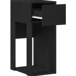 VIDAXL - Support de tour d'ordinateur avec tiroir noir 30x44x74 cm