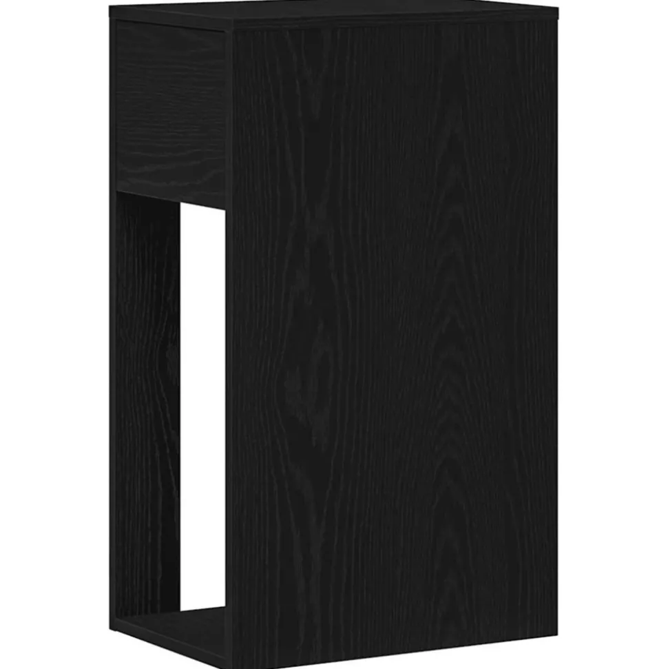 VIDAXL - Support de tour d'ordinateur avec tiroir noir 30x44x74 cm