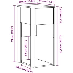 VIDAXL - Support de tour d'ordinateur avec tiroir noir 30x44x74 cm
