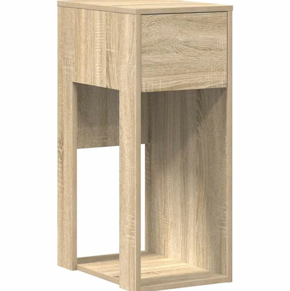 VIDAXL - Support de tour d'ordinateur et tiroir chêne sonoma 30x44x74 cm