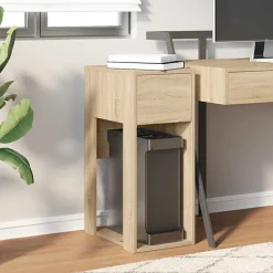 VIDAXL - Support de tour d'ordinateur et tiroir chêne sonoma 30x44x74 cm