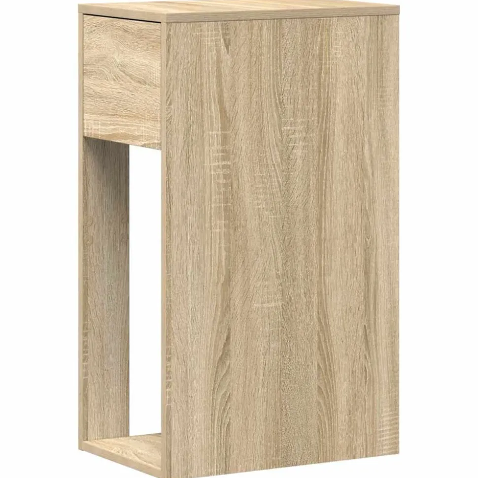 VIDAXL - Support de tour d'ordinateur et tiroir chêne sonoma 30x44x74 cm