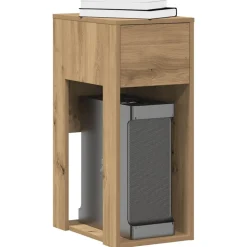 VIDAXL - Support de tour d'ordinateur tiroir chêne artisanal 30x44x74 cm