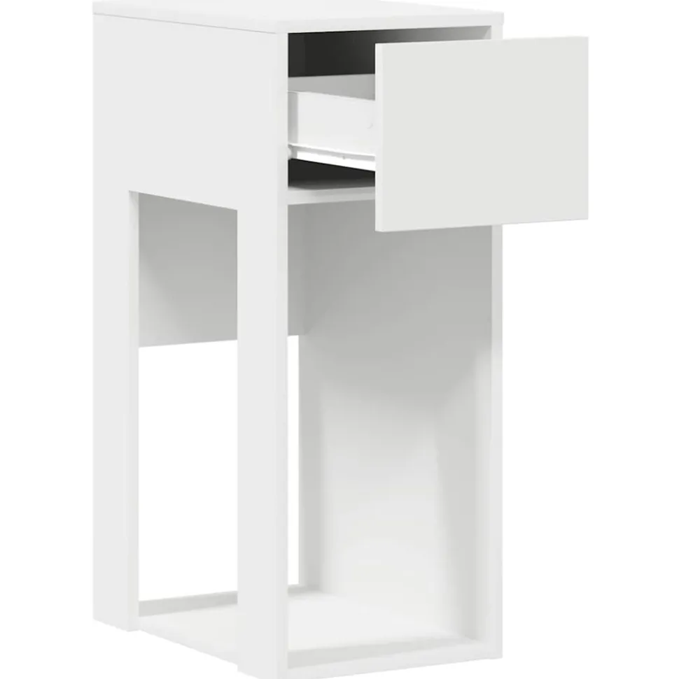 VIDAXL - Support de tour d'ordinateur avec tiroir blanc 30x44x74 cm