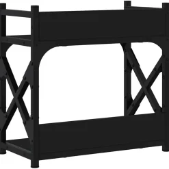 VIDAXL - Support d'imprimante 2 niveaux noir 40x20x40 cm