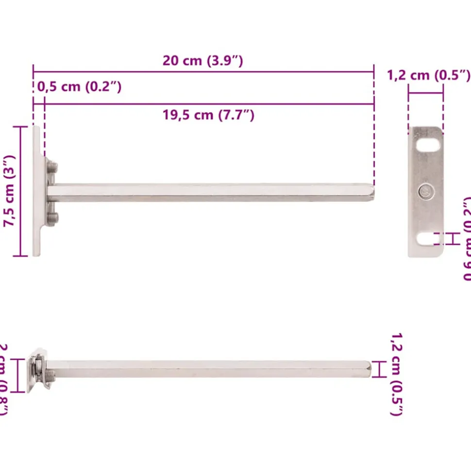 VIDAXL - Supports d'étagères flottantes 12pcs invisible acier au carbone