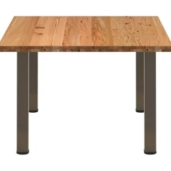 VIDAXL - Table à manger marron clair bois de chêne massif rectangulaire