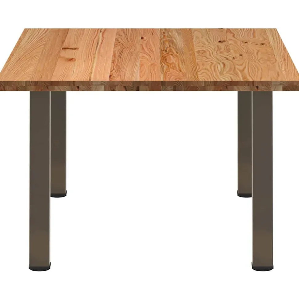 VIDAXL - Table à manger marron clair bois de chêne massif rectangulaire