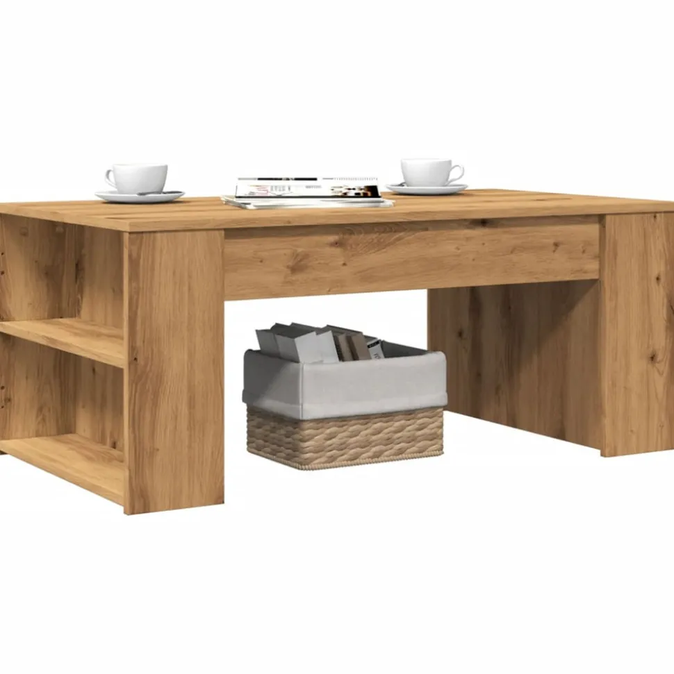 VIDAXL - Table basse chêne artisanal 102x55x42 cm bois d'ingénierie