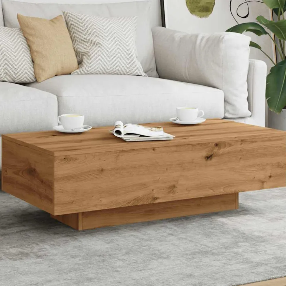 VIDAXL - Table basse chêne artisanal 100x49,5x31 cm bois d'ingénierie