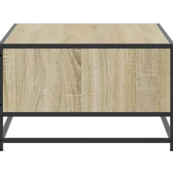 VIDAXL - Table basse chêne sonoma 100x57x35cm bois d'ingénierie et métal