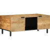 VIDAXL - Table basse marron 100x54x40 cm bois massif de manguier