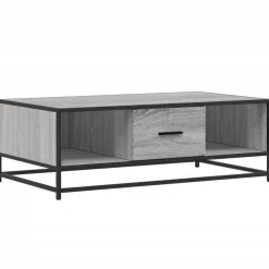 VIDAXL - Table basse sonoma gris 100x57x35 cm bois d'ingénierie et métal