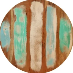 VIDAXL - Table basse ø50x35 cm bois de récupération massif et acier