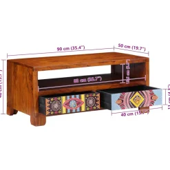 VIDAXL - Table basse 90x50x40 cm bois d'acacia massif