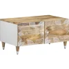 VIDAXL - Table basse 80x50x40 cm bois de manguier massif
