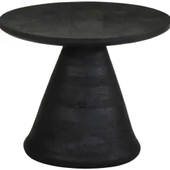 VIDAXL - Table d'appoint noir ø50x40 cm bois de manguier massif
