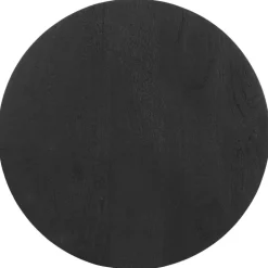 VIDAXL - Table d'appoint noir ø50x40 cm bois de manguier massif