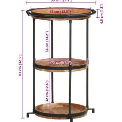 VIDAXL - Table d'appoint ø55x83 cm bois massif d'acacia