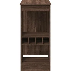 VIDAXL - Table de bar avec étagères chêne marron bois d'ingénierie