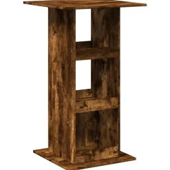 VIDAXL - Table de bar avec rangement chêne fumé bois d’ingénierie