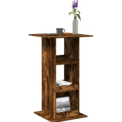 VIDAXL - Table de bar avec rangement chêne fumé bois d’ingénierie