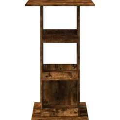 VIDAXL - Table de bar avec rangement chêne fumé bois d’ingénierie