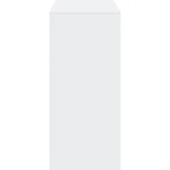 VIDAXL - Table de bar et étagère blanc 124x46x103,5 cm bois d'ingénierie