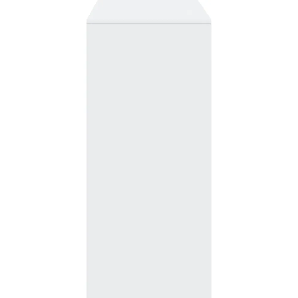 VIDAXL - Table de bar et étagère blanc 124x46x103,5 cm bois d'ingénierie