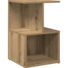VIDAXL - Table de chevet chêne artisanal 35x35x55 cm bois d'ingénierie
