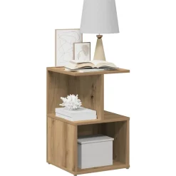 VIDAXL - Table de chevet chêne artisanal 35x35x55 cm bois d'ingénierie